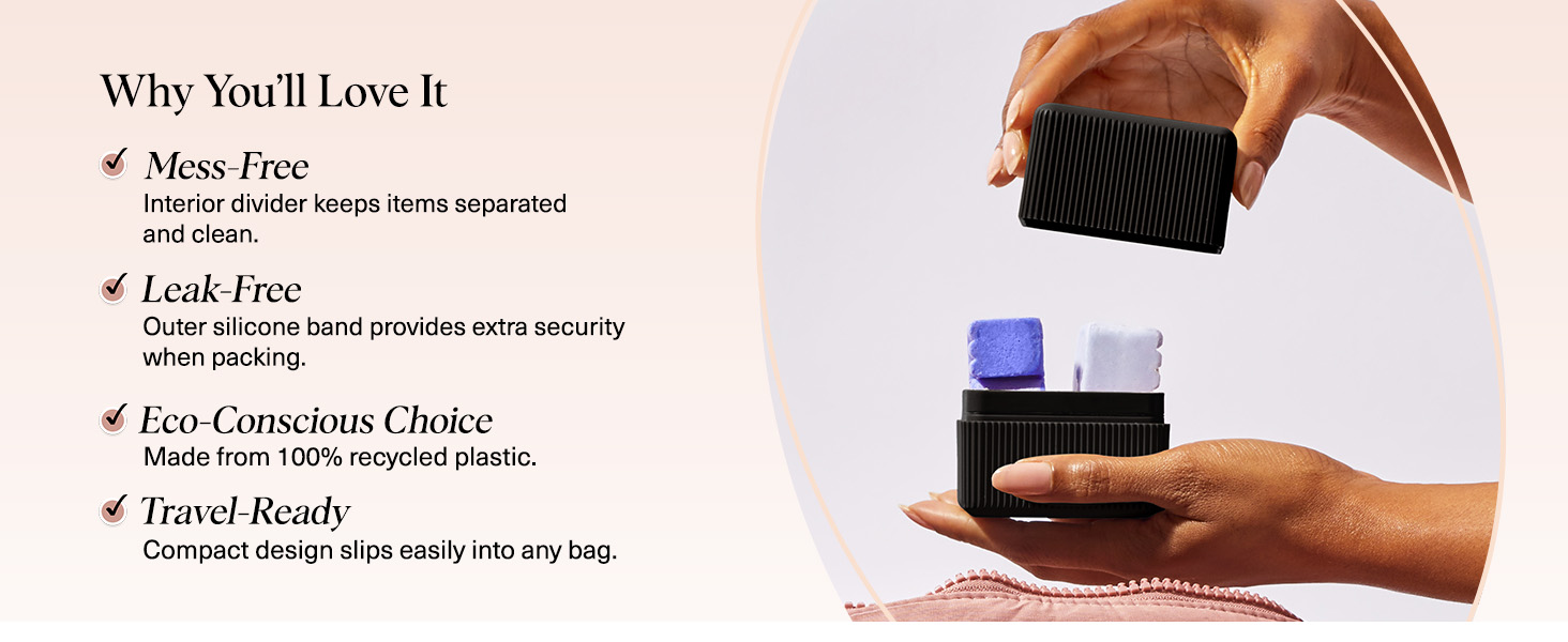 Kitsch 2-Compartment Travel Soap Case