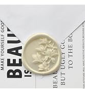 Pilloze 50Pcs Ivory White Olive Branch Wax Seal Stickers, Self-Adhesive Ivory Wax Seal Stickers f...