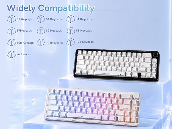 Shine Through keycaps Set,Double Shot PBT keycaps Mecha Armor