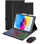XCHYTECHER Universal Tablet Keyboard Case for 9.7",10.1",10.2",10.5",10.9",11" iPad Samsung Fire ...