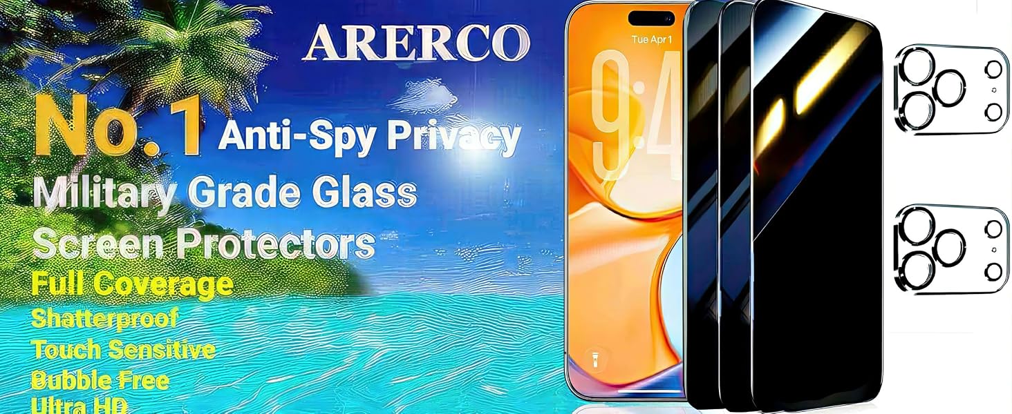 iphone 17 pro max screen protector privacy 3 pack screen protector for iphone 17 pro max