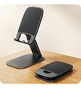 Lamicall Ultra-Thin Cell Phone Stand for Desk - [Height Adjustable] Foldable Desktop Phone Holder...