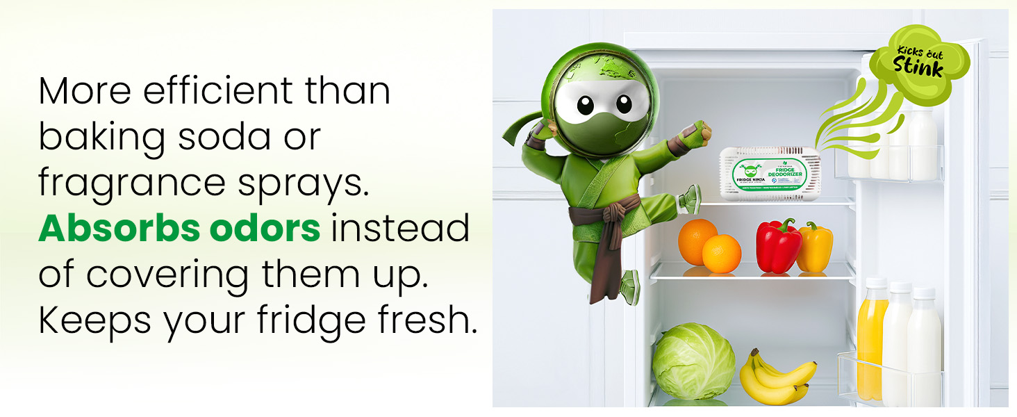 More Efficient Than Baking Soda or Fragrance Sprays. Absorbs Odors Instead of Covering Up