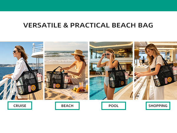 Mesh Beach Bag for Women/Family