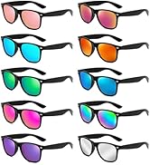 Pibupibu 10/20 Packs Adults Wholesale Neon Colors Square Retro Style Party Favors Sunglasses