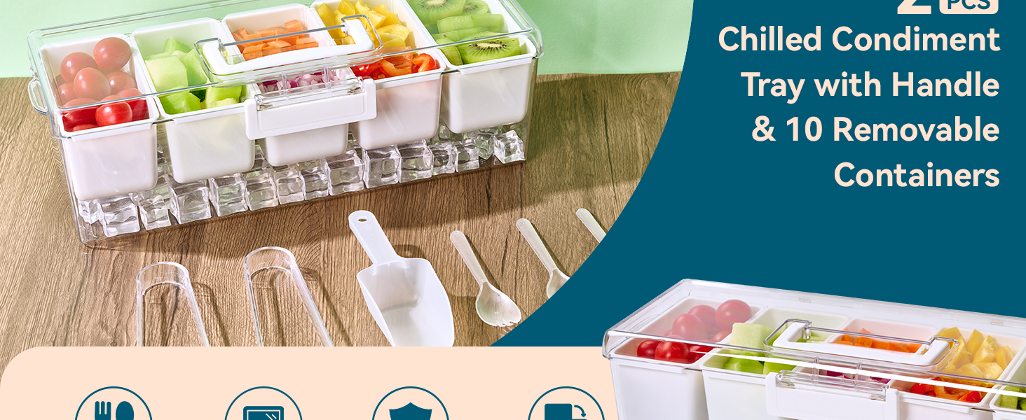 Chilled Condiment Server with Lid