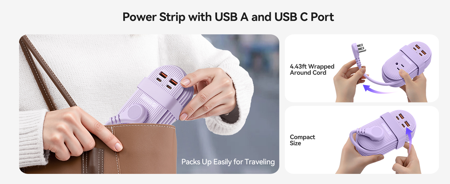 travel power strip with usb ports