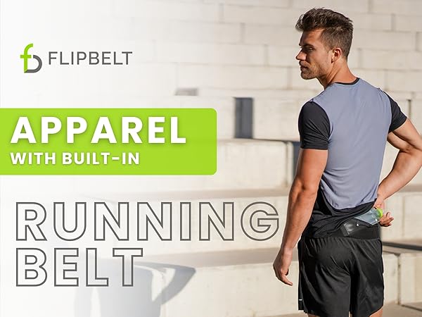 Apparel built in running belt