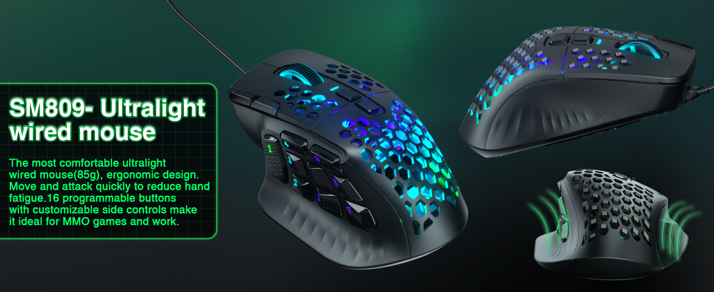 SM809 gaming mouse,gaming mouse, MMO mouse,wired mouse,wired gaming mouse