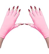 MelodySusie UV Gloves for Gel Nail Lamp, Professional UPF50+ UV Protection Gloves for Manicures, ...