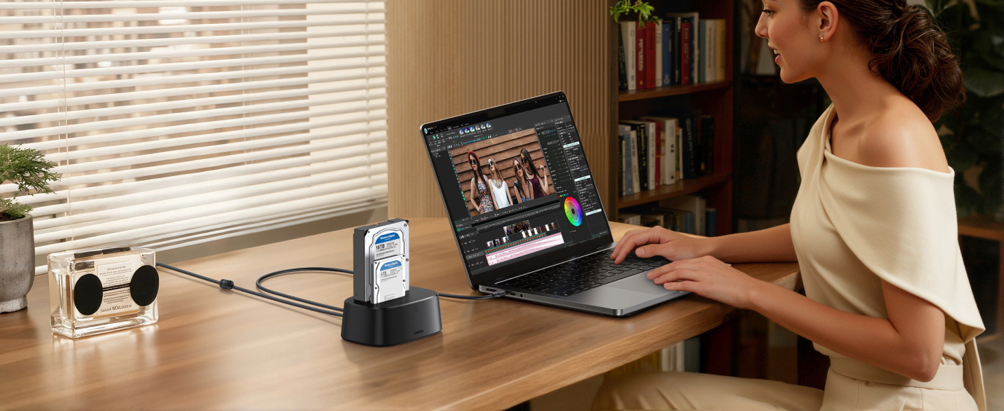 UGREEN USB 3.0 to SATA Dual-Bay HDD Hard Drive Docking Station for 2.5” &amp;amp; 3.5” SATA HDD