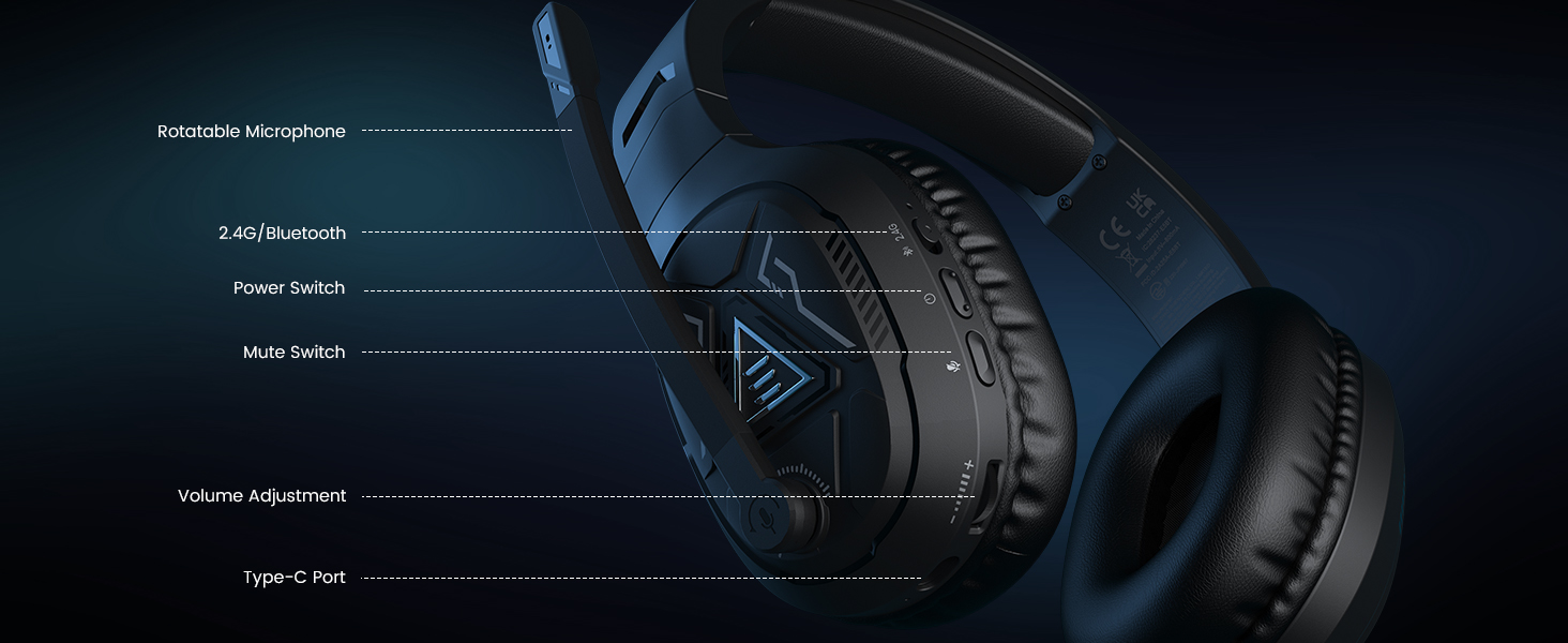 Wireless gaming headset