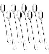 Lovingly Yours 7.5-inch Long Handle Ice Tea Spoons, Ice Cream Spoon, Long Teaspoon, Stainless Ste...