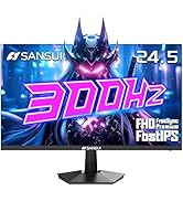 SANSUI Gaming Monitor, 24.5" 300hz 240hz FHD 1080P 1ms FPS PC Monitor Gaming, HDR, FreeSync, Disp...