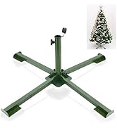 ELFJOY Christmas Tree Stand for Artificial Trees Thick Iron Metal Portable Foldable Tree Base wit...