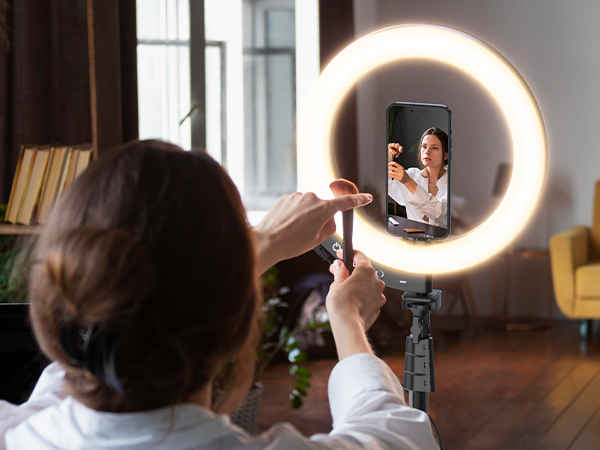 phone tripod stand with ring light