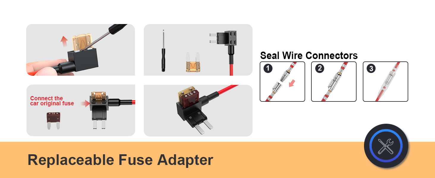 Range Tour Dash Cam Hardwire Kit USB-C Port, 5V/2.5A (also suitable for 1- 2A)