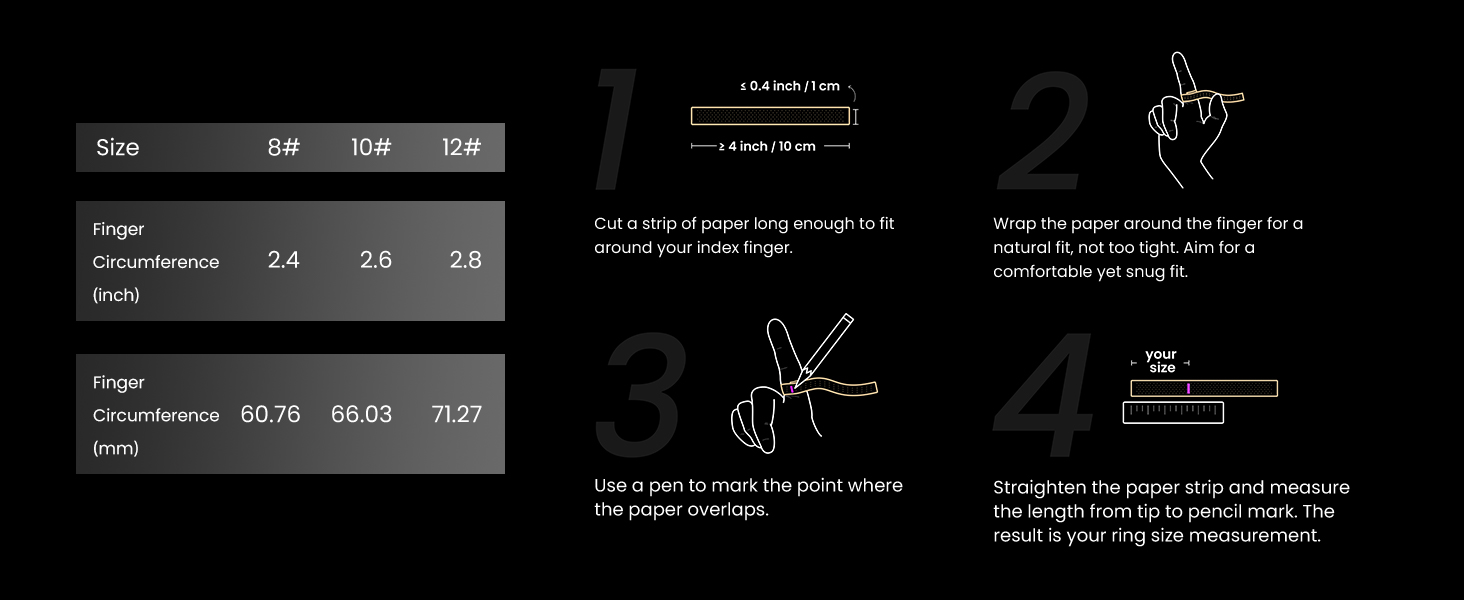 Helio Ring - Measure finger size by paper