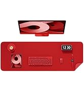 Niniubye Desk Pad, 48" x 17" PU Leather Non-Slip Desk Mat Large Mouse Pad for Desktop, Waterproof...