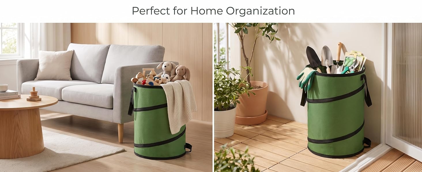 Pop Up Outdoor Trash Can Recycle Bin Camping Trash Can Collapsible Leaf Bags Lawn Bags Garden Bags