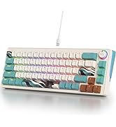 Guffercty kred 65% Percent Keyboard Hot-Swappable, 68 Keys Mechanical Gaming Keyboard Wired with ...