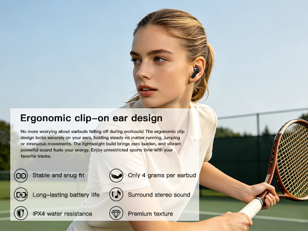 Ergonimic clip-on ear design