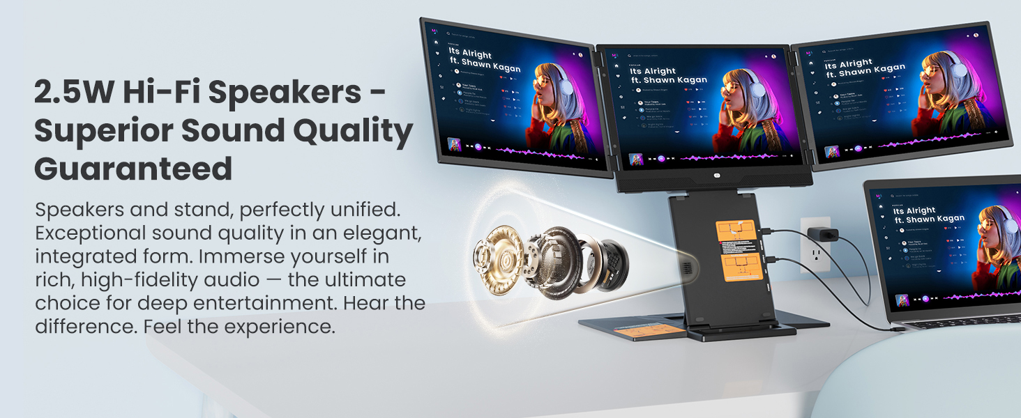 2.5W Hi-Fi Speakers - Superior Sound Quality Guaranteed