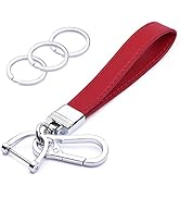 Wisdompro Genuine Leather Car Keychain, Universal Heavy Duty Leather Key FOB Keychain Key Chains ...
