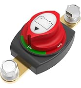 Battery Disconnect Switch, Malictele On/Off Side Post Battery Switch 275A 12-48V Battery Power Cu...