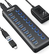 10 ports powered usb hub / powered usb c hub