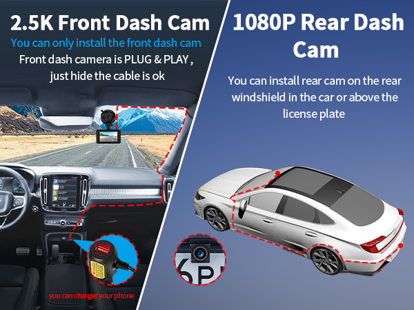front car camera and rear cam