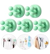 ZEZHOU 5Pcs Silicone Toothbrush Holders - Multi-Function Razor Holder Waterproof Self Adhesive Si...