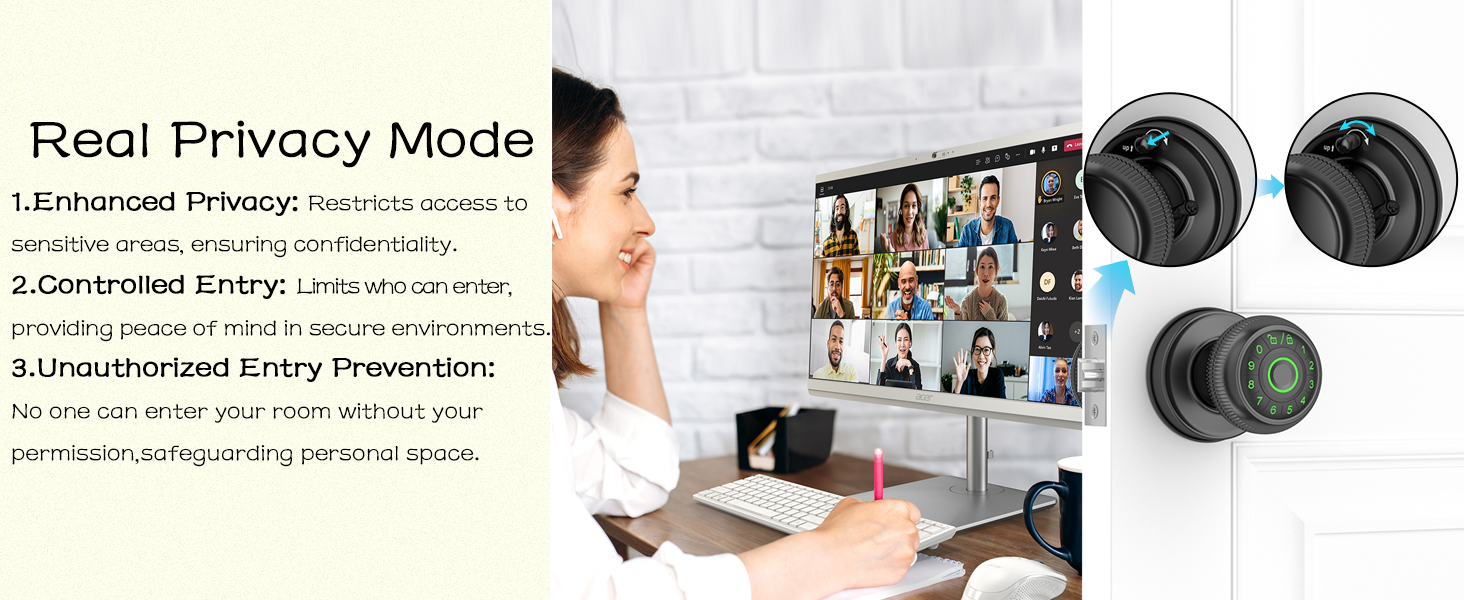 Fingeprint door knob