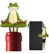 LULLEA Yoga Frog Wine Stopper, Funny Frog Gifts for Women &amp; Men | Funny Frog Champagne Saver with...