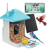 Smart Bird Feeder with Camera,AI Identify Species,Bird House with Solar Powered,Instant Arrival A...
