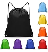 Grneric 8Pcs Drawstring Bags Bulk Drawstring Backpack Draw String Bag Cinch Sack for Gym Travelin...
