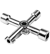 ATOPLEE Electrical Cabinet Key, 4 Way Utilities Key,Triangle/Square/Panel Cross Key for Faucet,Ga...