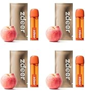 ZDEER Peach Black Tea Oral Spray Refill Pods, 4-Pack Gentle Alcohol-Free Breath Spray