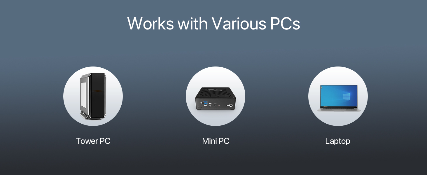 WiFi 6 USB Adapter Works with Various Computer Tower PC Mini PC Laptop