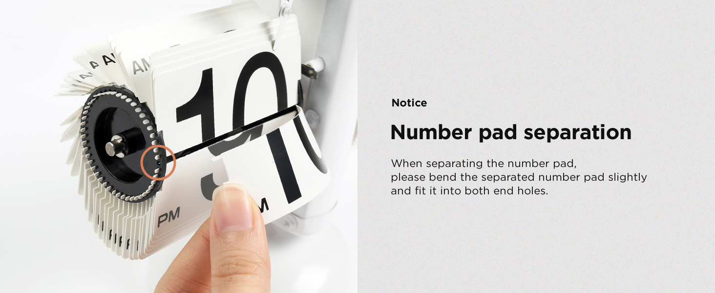 Number pad separation