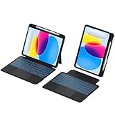 VOWUBO Detachable Keyboard Case for iPad 10th Gen &amp; 11th Gen (A16, 2025), Magnetic, Slim Cover wi...