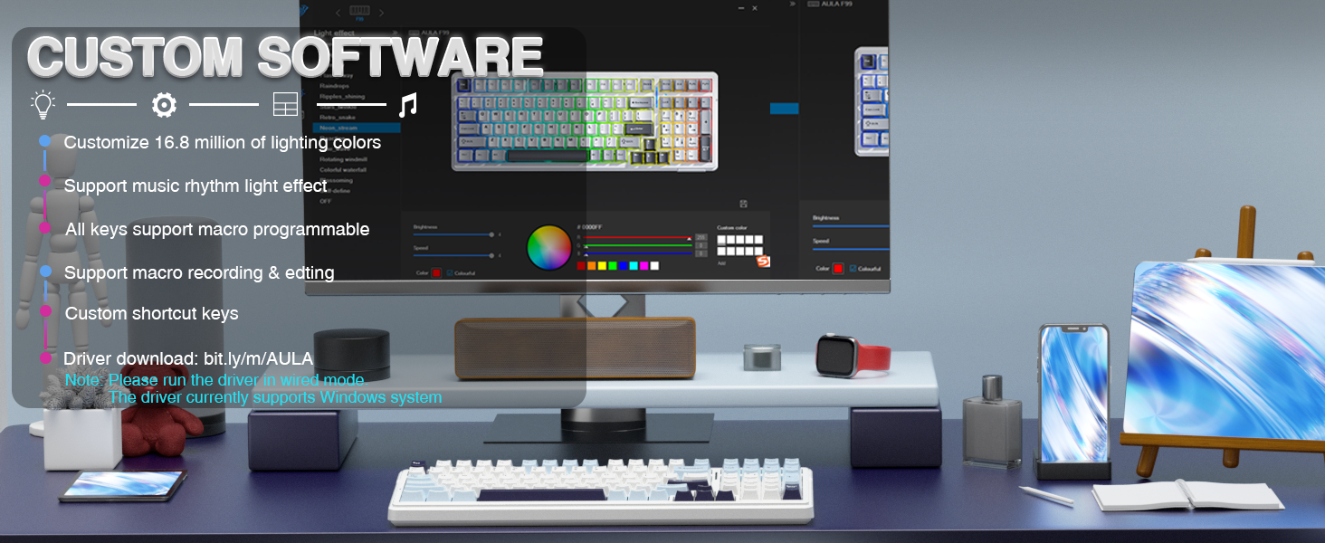 custom keyboard hot swappable mechanical keyboard wireless mechanical keyboard gaming