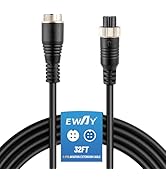 EWAY 4 Pin Aviation Extension Cable (32FT/10M) Backup Camera Cord Car Video 4PIN Aviation Connect...