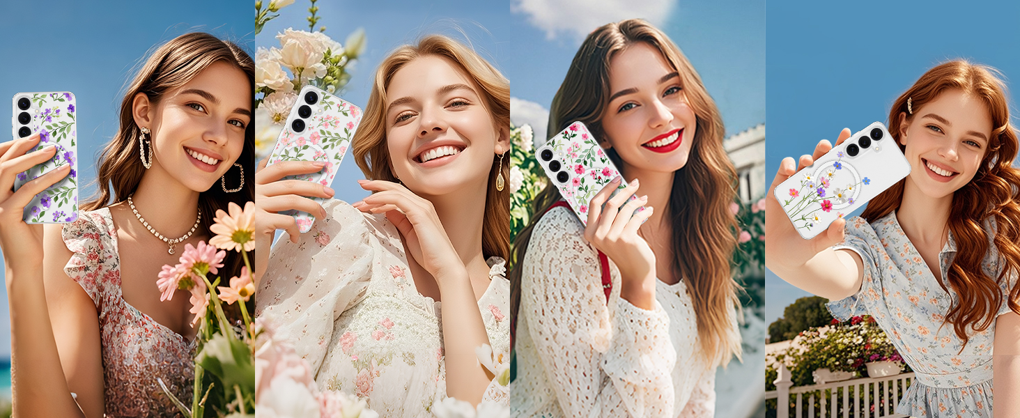 4(11)-gorgeous flower phone case for wireless charging