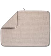XXL Dish Mat 24" x 17" (LARGEST MAT) Microfiber Dish Drying Mat, Super absorbent by Bellemain