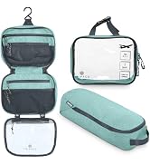 Toiletry Bag Kit Set: Hanging Travel Toiletry Bag + 311 TSA Cosmetic Liquid Bag + Ultralight Acce...