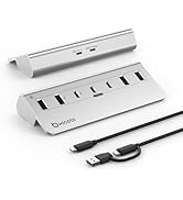 USB C Hub,Powered USB Hub with 5V 3A Power Adapter, 10Gbps USB Splitter with 4 USB-A and 3 USB-C ...