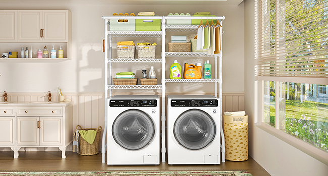washing machine storage rack