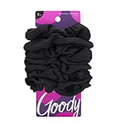 Goody Ouchless Womens Hair Scrunchie - 8 Count, Black - Suitable for All Hair Types - Pain-Free H...
