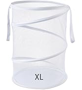 Mesh Popup Laundry Hamper 115L Collapsible Laundry Basket Extra Large Capacity Foldable Clothing ...